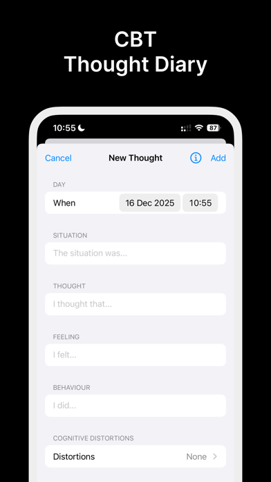CBT Thought Diary App screenshot 4