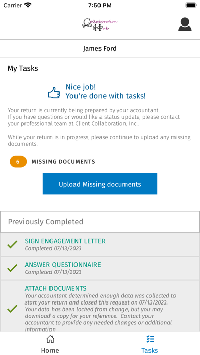 CCH Client Collaboration screenshot 1