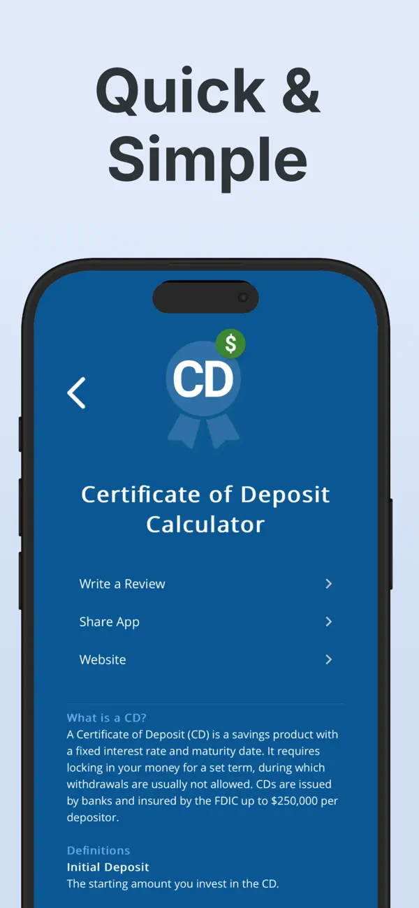 CD Calculator Pro screenshot 1