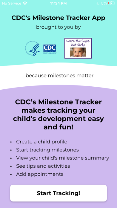 CDC's Milestone Tracker screenshot 8