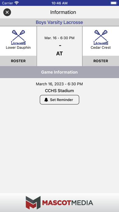 Cedar Crest Falcons Athletics screenshot 2