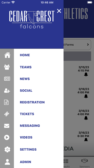 Cedar Crest Falcons Athletics screenshot 4