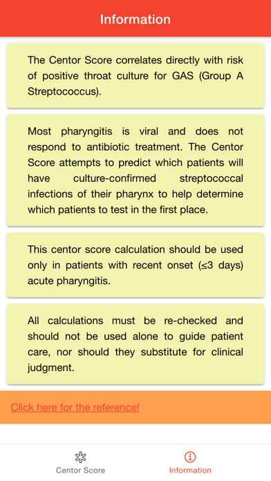 Centor Score for Sore Throat screenshot 1