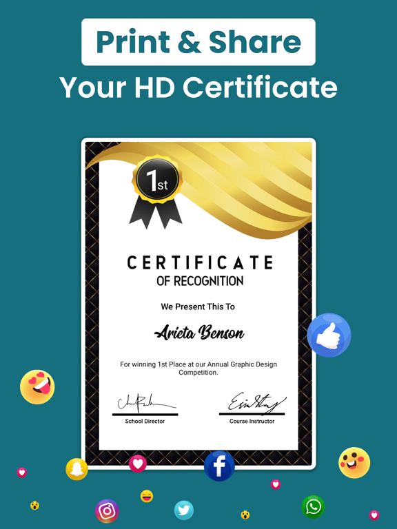 Certificate Maker, eCard Maker screenshot 1