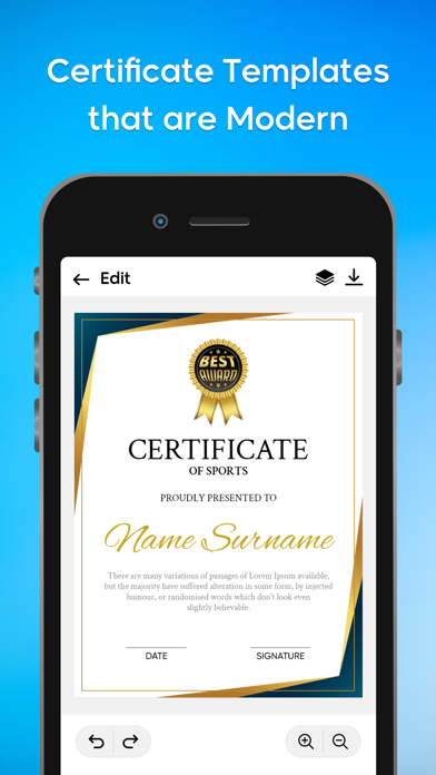 Certificate Maker - eCards screenshot 2