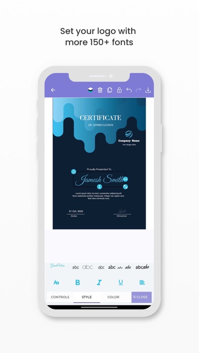 Certificate Maker:Creator screenshot 4
