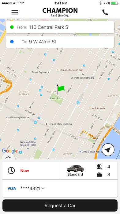 Champion Car & Limo Service screenshot 3