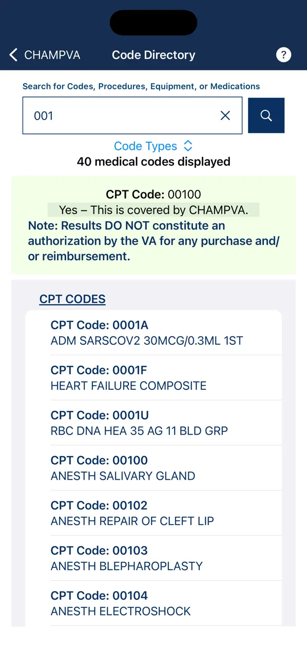 CHAMPVA screenshot 3