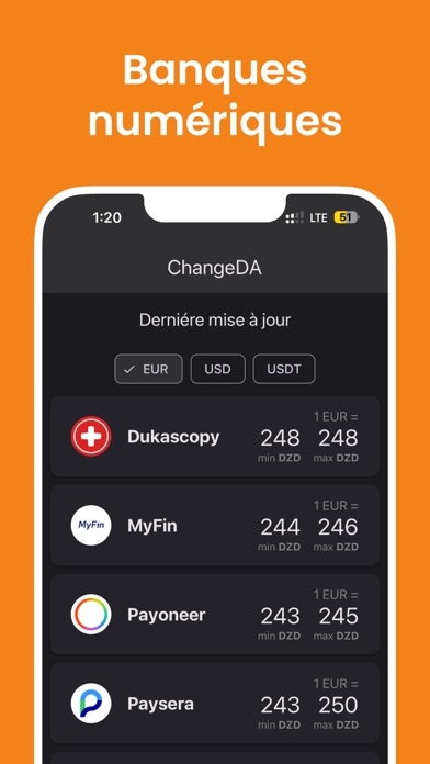 ChangeDA: Taux Dinar Algérien screenshot 3