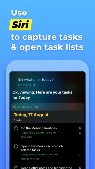 Chaos Control™: GTD Task List screenshot 1