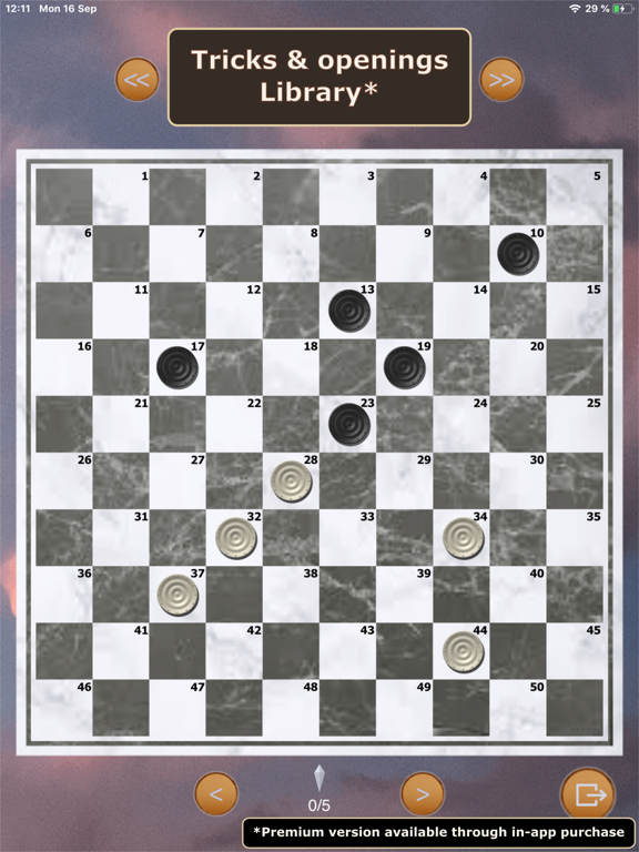 Checkers game screenshot 1