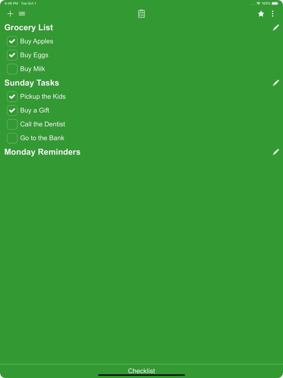 Checklist screenshot 5