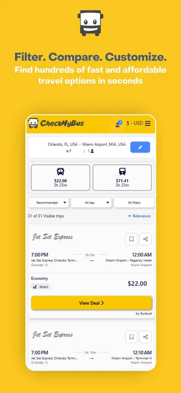 CheckMyBus: Find bus tickets! screenshot 4