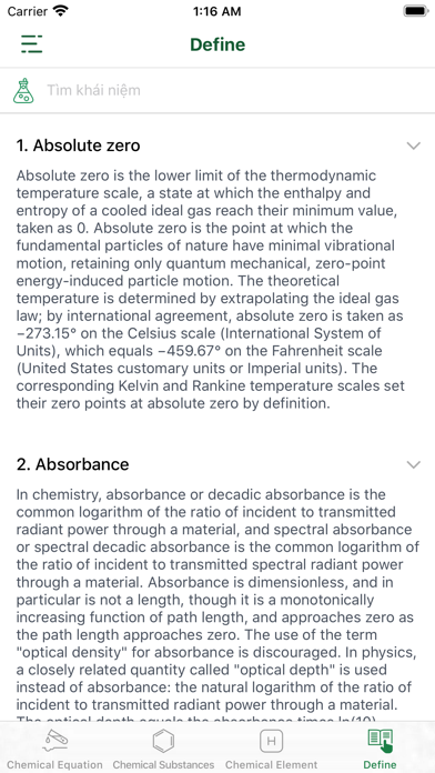 ‎Chemical Dictionary screenshot 1