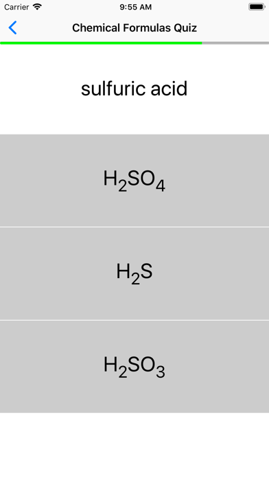 Chemical Formulas Quiz screenshot 4