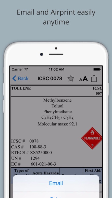 Chemical Safety Data Sheets - ICSC screenshot 1