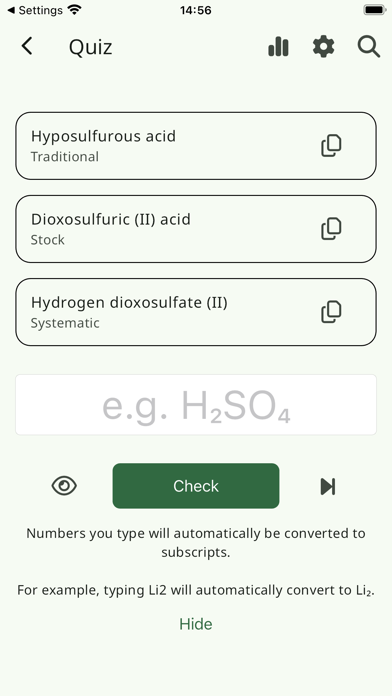 Chemistry Nomenclature Formula screenshot 2