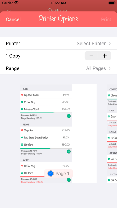 Christmas Gift List Tracker screenshot 1