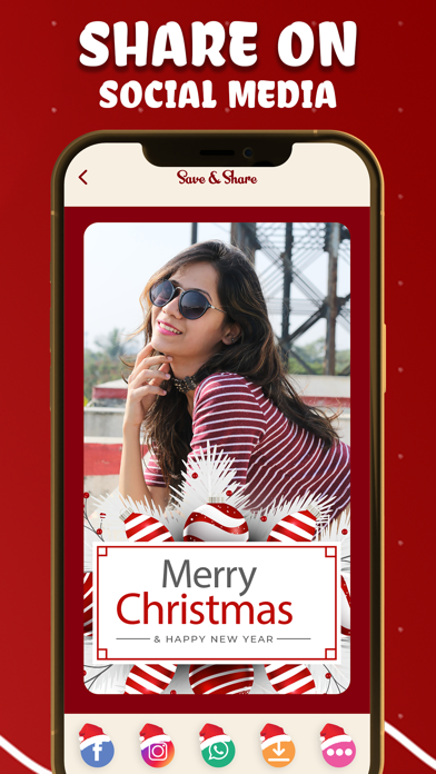 Christmas Photo Frame + Wishes screenshot 2