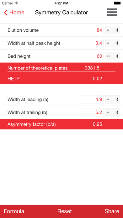 ChromaPro — Your multi-use tool for process related chromatography calculations screenshot 3