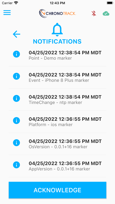 ChronoTrack MobileTrack screenshot 1
