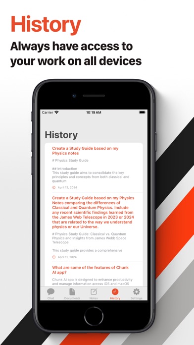Chunk: AI Research Assistant screenshot 3