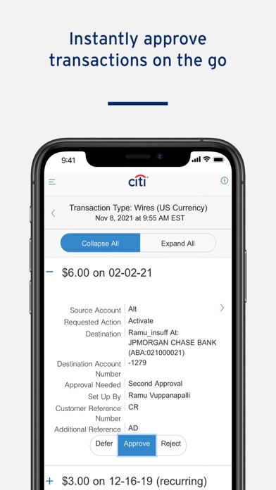 CitiBusiness® Mobile screenshot 3