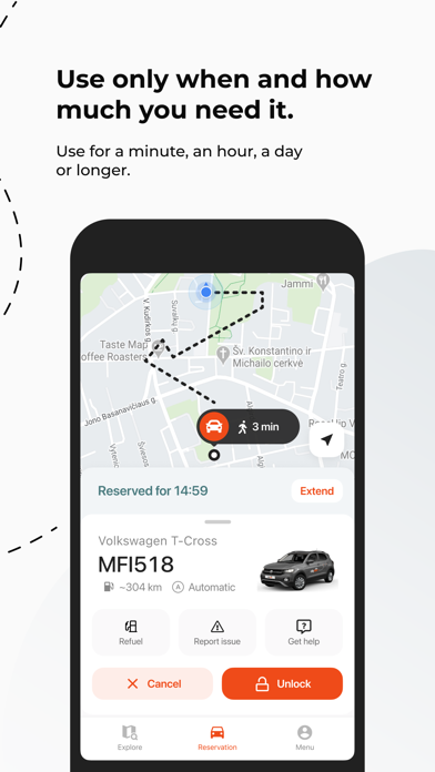 CityBee shared mobility screenshot 2