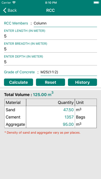 Civil Material Estimator screenshot 1