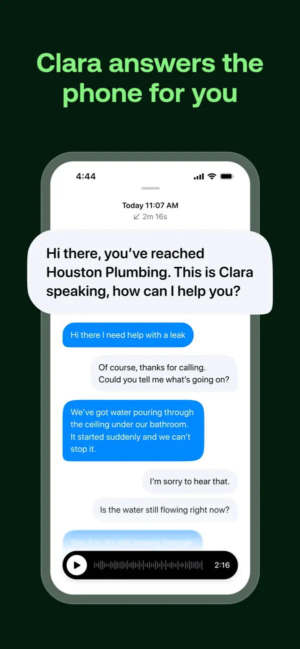 Clara - Your AI Receptionist screenshot 5
