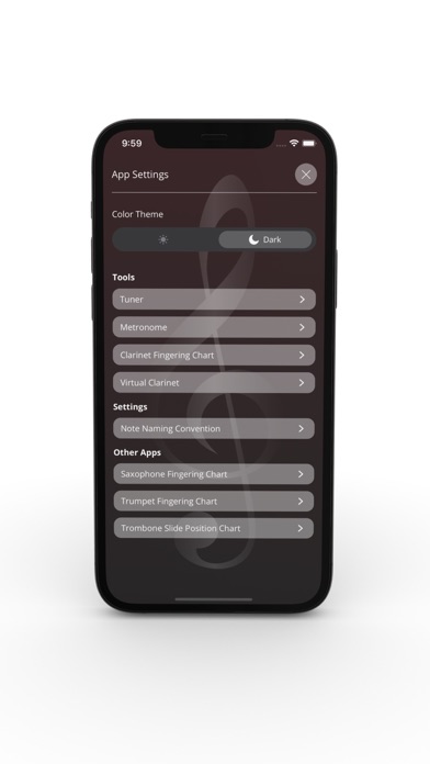 Clarinet Fingering Chart Tool screenshot 1