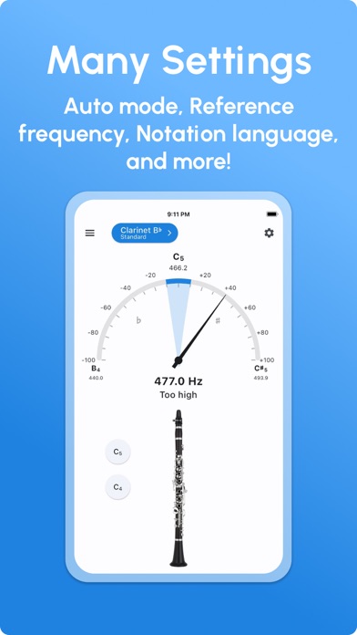 Clarinet Tuner - LikeTones screenshot 1
