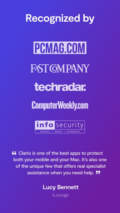 Clario: Privacy & Security screenshot 1