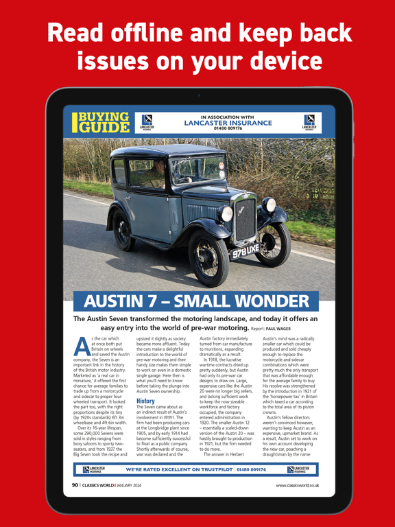 Classics World Magazine screenshot 2