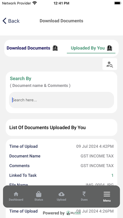 Client App - MyTask screenshot 1