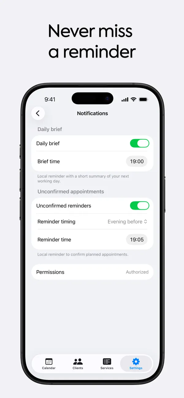 Client Planner screenshot 2