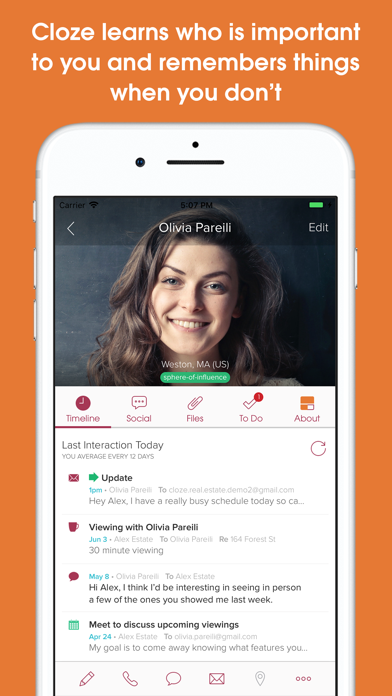 Cloze Relationship Management screenshot 5