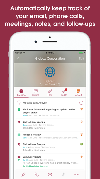 Cloze Relationship Management screenshot 3