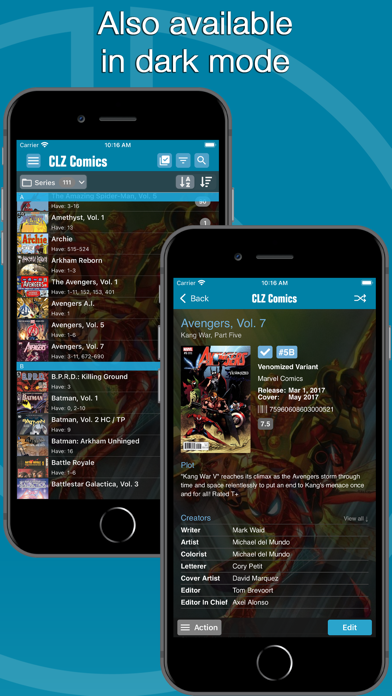 CLZ Comics collection database screenshot 1