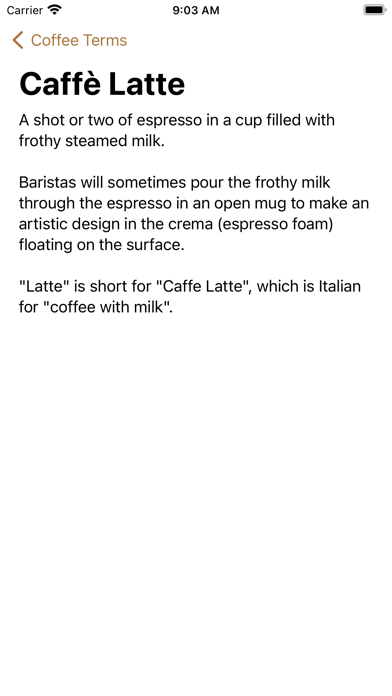 Coffee Terms screenshot 2