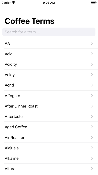 Coffee Terms screenshot 4