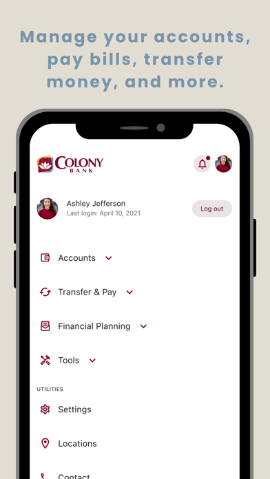 Colony Bank Mobile Banking screenshot 1