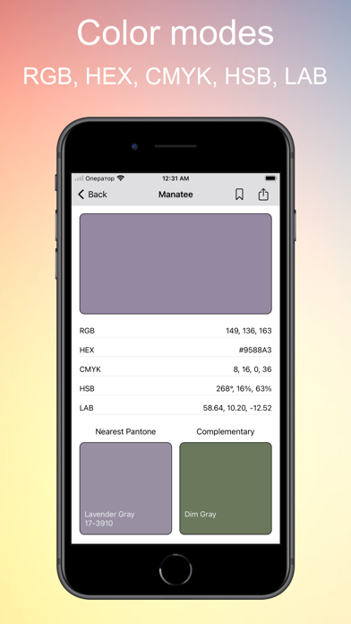 Color picker and helper screenshot 2