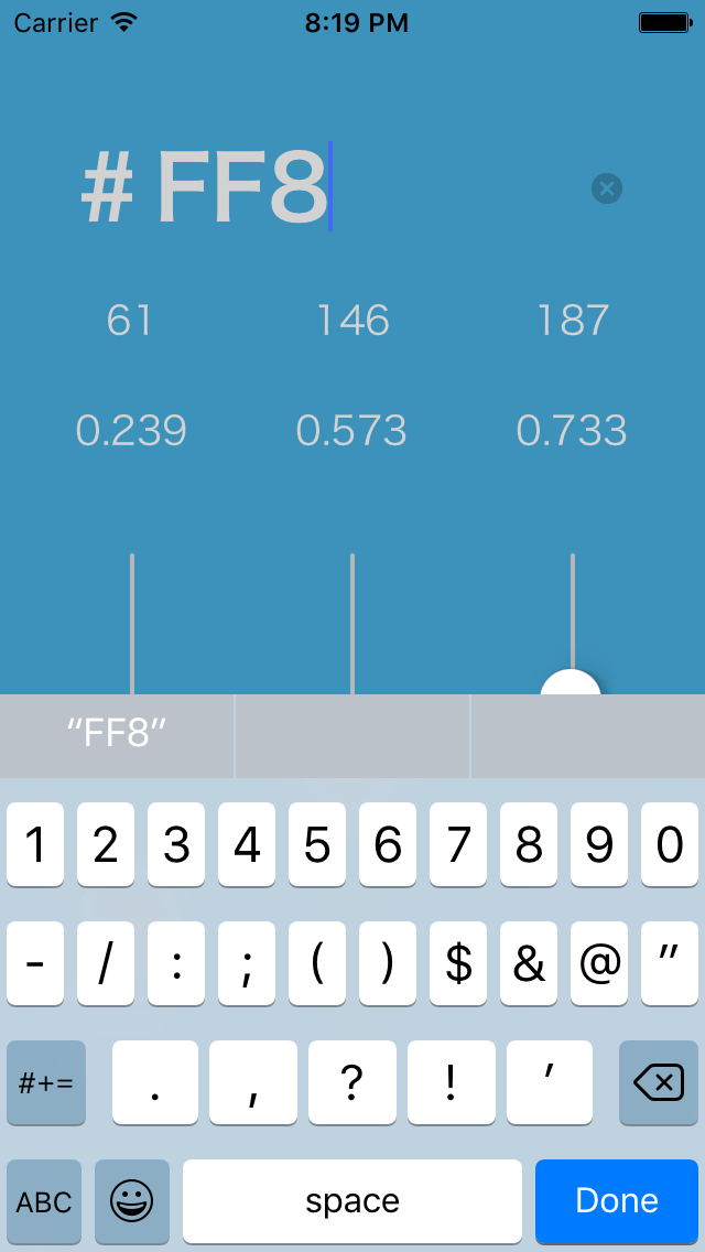 Color Picker ~ convert with slider and RGB screenshot 3