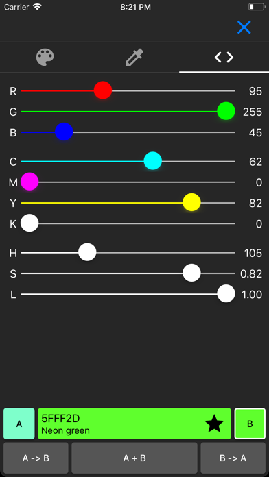 ColorMixer Mix Unmix & Convert screenshot 2