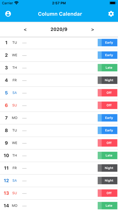 Column Calendar and Tag Memo screenshot 2