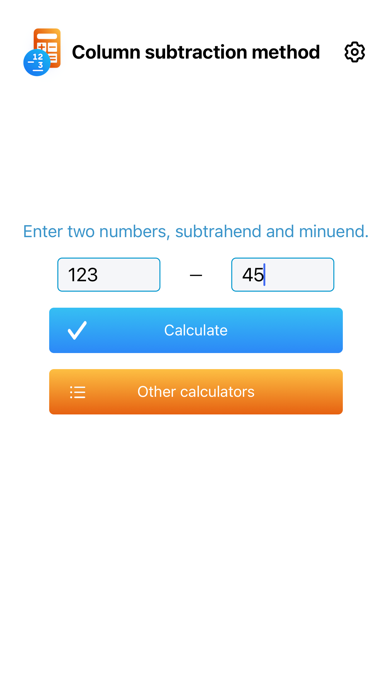 Column subtraction method screenshot 4