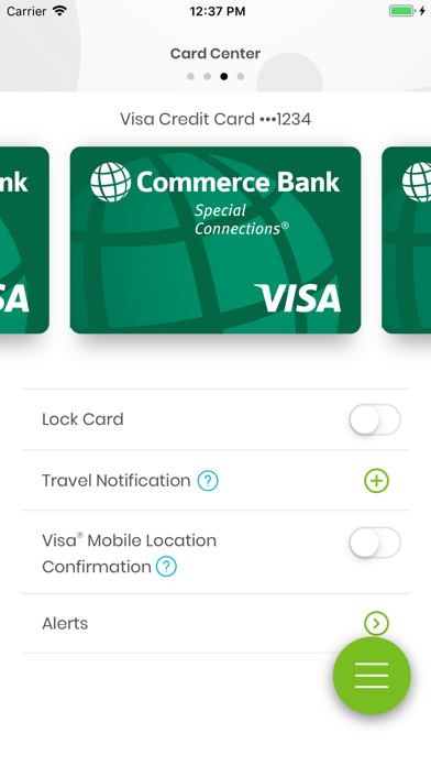 Commerce Bank for iPhone screenshot 1