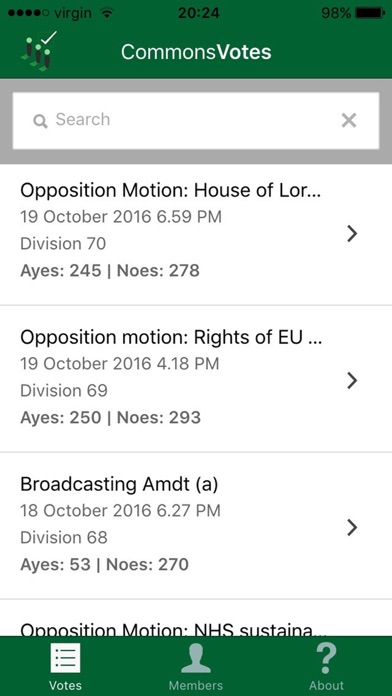 CommonsVotes screenshot 2