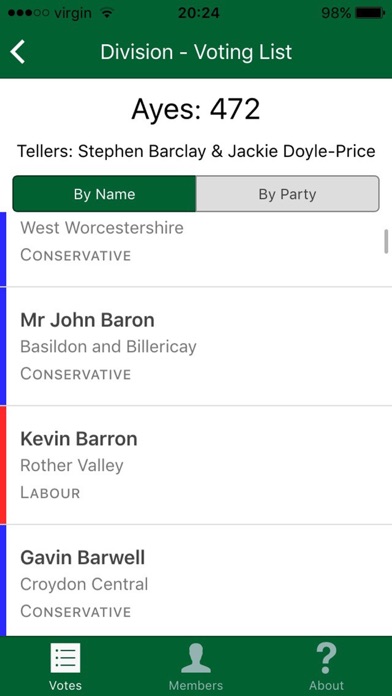 CommonsVotes screenshot 1